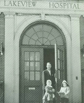 The former Lakeview Hospital in Erie, which became the site of the Dr. Gertrude A. Barber Center in 1958.